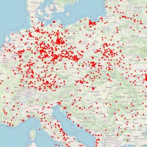 Dataset of Concentration Camps from EHRI Geospatial Repository
