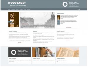 New website Holocaust journal